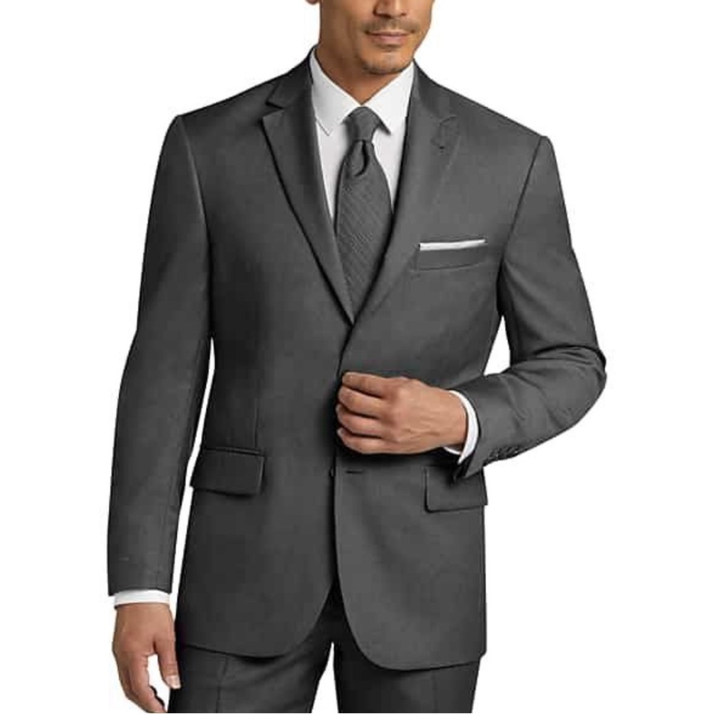 Joseph Abboud Men's Charcoal Gray Two-Button Suit Jacket